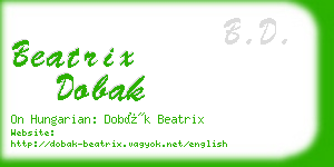 beatrix dobak business card